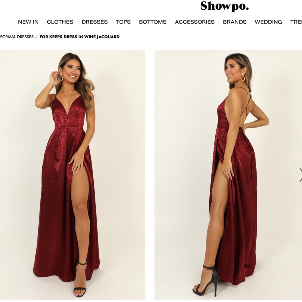 For Keeps Dress in Wine Jacquard